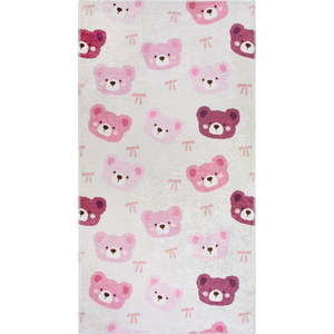 Ružový/slonovinový prateľný detský koberec 160x230 cm Cute Teddies Pink – Vitaus vyobraziť