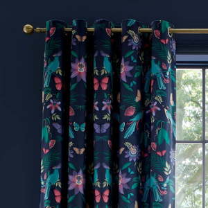 Modré závesy v súprave 2 ks 229x229 cm Mya Tropical Floral – Catherine Lansfield vyobraziť