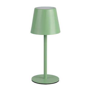 Svetlozelená LED stolová lampa s kovovým tienidlom (výška 21 cm) Diaz – Trio vyobraziť