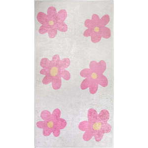 Ružový/slonovinový prateľný behúň 80x200 cm Cute Flowers Pink – Vitaus vyobraziť