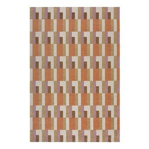 Koberec v oranžovo-prírodnej farbe 155x230 cm Riley Block Geo - Flair Rugs vyobraziť