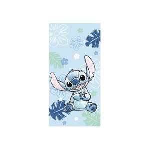 Modrá bavlnená detská osuška 70x140 cm Lilo a Stitch "Ohana Blue" – Jerry Fabrics vyobraziť