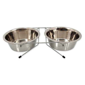 Súprava misiek s podstavcom pre psa z nehrdzavejúcej ocele ø 21 cm Dog Fantasy – Plaček Pet Products vyobraziť