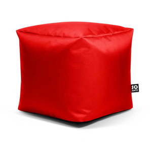 Červený detský sedací vak z imitácie kože Cube M – So Soft? vyobraziť
