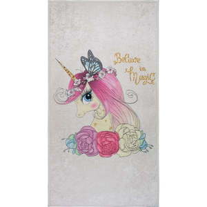 Slonovinový prateľný detský koberec 80x120 cm Cute Unicorn – Vitaus vyobraziť