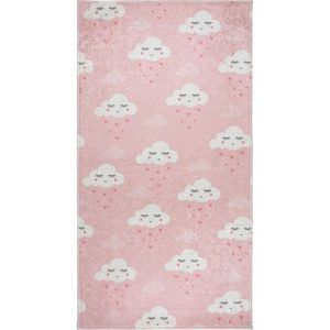 Svetloružový prateľný detský koberec 100x160 cm Pink Clouds – Vitaus vyobraziť