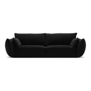 Čierna zamatová pohovka 208 cm Vanda – Mazzini Sofas vyobraziť