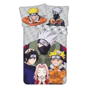 Bavlnené detské obliečky na jednolôžko 140x200 cm Naruto "Grey" – Jerry Fabrics vyobraziť