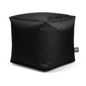 Čierny detský sedací vak z imitácie kože Cube M – So Soft? vyobraziť