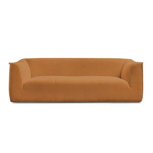Pohovka z textílie buklé v horčicovej farbe 242 cm Giorgia – Bobochic Paris vyobraziť