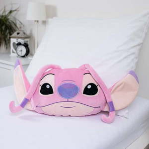 Fleecový detský vankúšik 41x32 cm Lilo and Stitch "Angel Pink" – Jerry Fabrics vyobraziť
