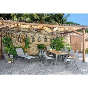 Ambia Garden ZÁHRADNÉ SKLADACIE KRESLO, drevo, kov, textil vyobraziť