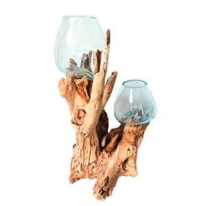 Ambia Home VÁZA, drevo, sklo, 40 cm vyobraziť