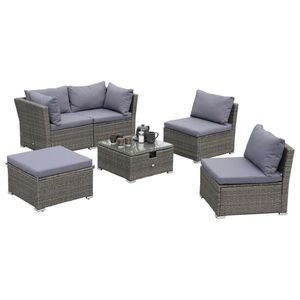 Gardenson TERASOVÁ SEDACIA SÚPRAVA 14-dielne, kov, plast, sklo, textil vyobraziť