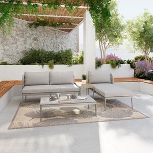Ambia Garden TERASOVÁ SEDACIA SÚPRAVA 4-dielne, kov, plast, sklo, textil vyobraziť