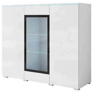 P & B VYSOKÁ KOMODA, biela, biela s vysokým leskom, 120/103, 3/39, 5 cm vyobraziť
