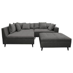 MID.YOU ROHOVÁ SEDACIA SÚPRAVA, textil, sivá vyobraziť