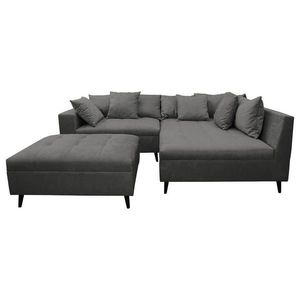 MID.YOU ROHOVÁ SEDACIA SÚPRAVA, textil, sivá vyobraziť
