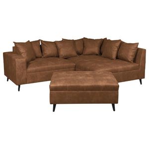 MID.YOU ROHOVÁ SEDACIA SÚPRAVA, textil, hnedá vyobraziť