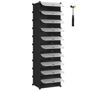 XXXL REGÁL NA TOPÁNKY, čierna, biela, 43/173/31 cm vyobraziť