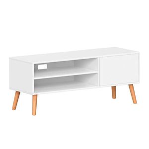 MID.YOU TV DIEL, biela, svetlohnedá, 120/49/40 cm vyobraziť
