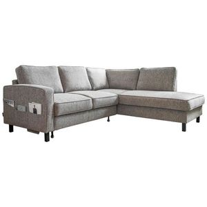 MID.YOU ROHOVÁ SEDACIA SÚPRAVA, textil, sivá vyobraziť