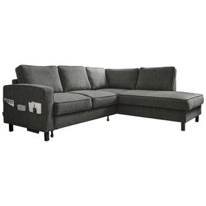 MID.YOU ROHOVÁ SEDACIA SÚPRAVA, textil, tmavosivá vyobraziť