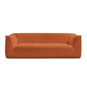 Oranžová pohovka z textílie buklé 242 cm Giorgia – Bobochic Paris vyobraziť