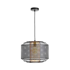 Luster na lanku DENTON 1xE27/40W/230V čierna vyobraziť