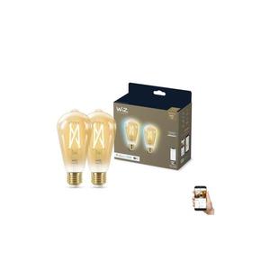 WiZ SADA 2x LED Stmievateľná žiarovka VINTAGE ST64 E27/6, 7W/230V 2000-5000K Wi-Fi - WiZ vyobraziť
