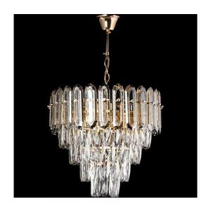 LED Luster na reťazi 7xE27/60W/230V + 4xLED/6W pr. 40 cm zlatá vyobraziť