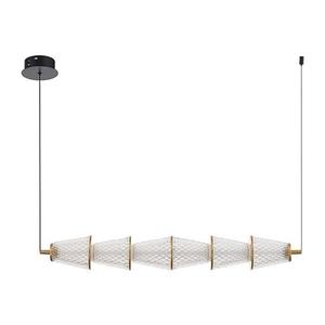 LED Luster na lanku SANSA LED/11W/230V zlatá/číra vyobraziť