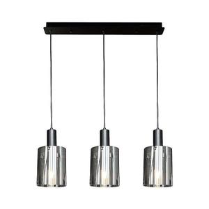 Luster na lanku ARCADIA 3xE27/60W/230V čierna/dymová vyobraziť