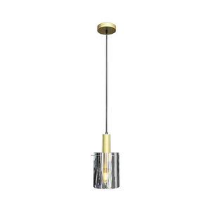 Luster na lanku ARCADIA 1xE27/60W/230V pr. 13 cm zlatá/dymová vyobraziť