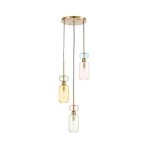 Luster na lanku MOLLY 3xE14/40W/230V pr. 38 cm pestrofarebná vyobraziť