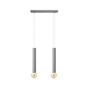 Luster na lanku TUBA 2xE27/15W/230V šedá vyobraziť