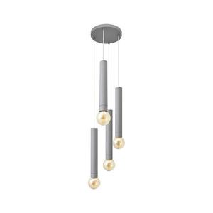 Luster na lanku TUBA 4xE27/15W/230V šedá vyobraziť