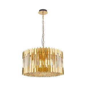 Luster na reťazi RITZ 12xE14/40W/230V pr. 54 cm zlatá vyobraziť