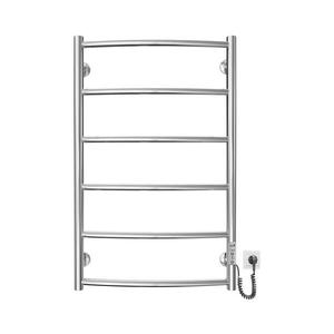 Mario-Radiators Kúpeľňový rebríkový radiátor CLASSIC 100W/230V 81x53cm nerez/lesklý chróm pravá vyobraziť