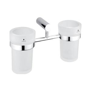 NIMCO NIMCO BR 11058DW-26 -Nástenný stojanček na kefky BORMO matné sklo/lesklý chróm vyobraziť