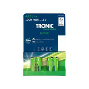 TRONIC® Ni-MH nabíjateľné batérie AA/AAA (AAA) vyobraziť