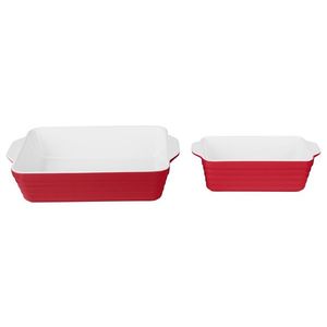SILVERCREST® Kameninové formy na pečenie (malý/červený, 2-dielna súprava) vyobraziť