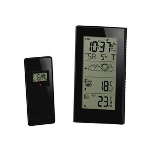 AURIOL® Bezdrôtová meteostanica s vonkajším senzorom (čierna) vyobraziť