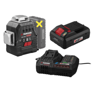 PARKSIDE PERFORMANCE® Aku krížový líniový laser PKLLP 3 x 360° 3360 A1 + Smart akumulátor 20 V/4 Ah + Smart nabíjačka akumulátora 20 V/12 A vyobraziť