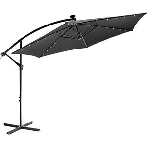 STILISTA záhradný slnečník s kľučkou 3, 5 m, antracit + LED vyobraziť