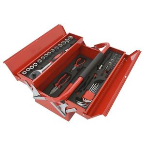 COMPASS Skrinka náradia Metal box, 63 dielov vyobraziť