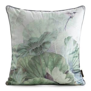 ArtFir Obliečka na vankúš VELVET 194 | zelená/strieborná 45 x 45 cm vyobraziť