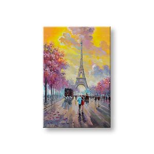Maľovaný obraz na stenu PRECHÁDZKA V PARÍŽI 60x90 cm (maľované obrazy) vyobraziť