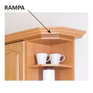 KONDELA MDF Klasik GN-60 rampa na rohovú skrinku jelša vyobraziť