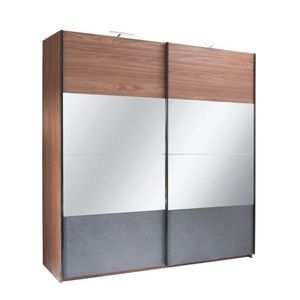 KONDELA Rekato šatníková skriňa 200x219 cm orech / grafit vyobraziť
